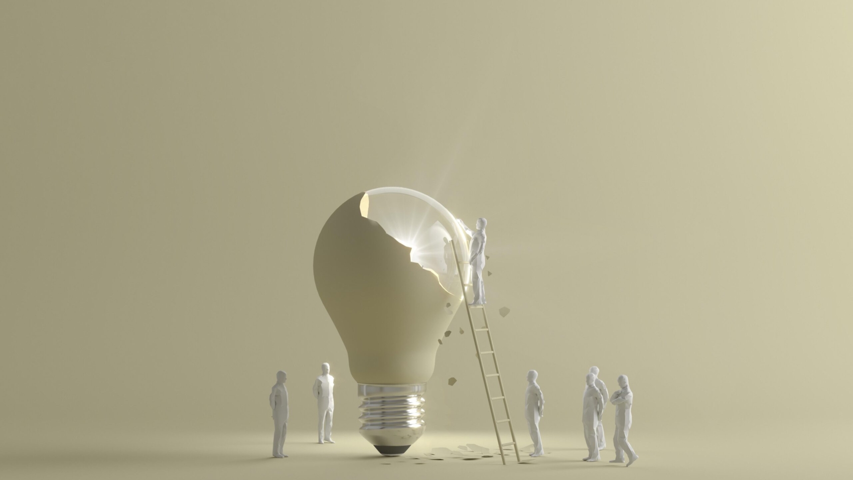 estatuetas-humanas-usando-escada-para-alcancar-lampada-acesa-rachada-como-um-conceito-de-ideia